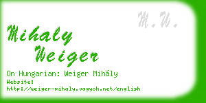mihaly weiger business card
